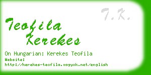 teofila kerekes business card